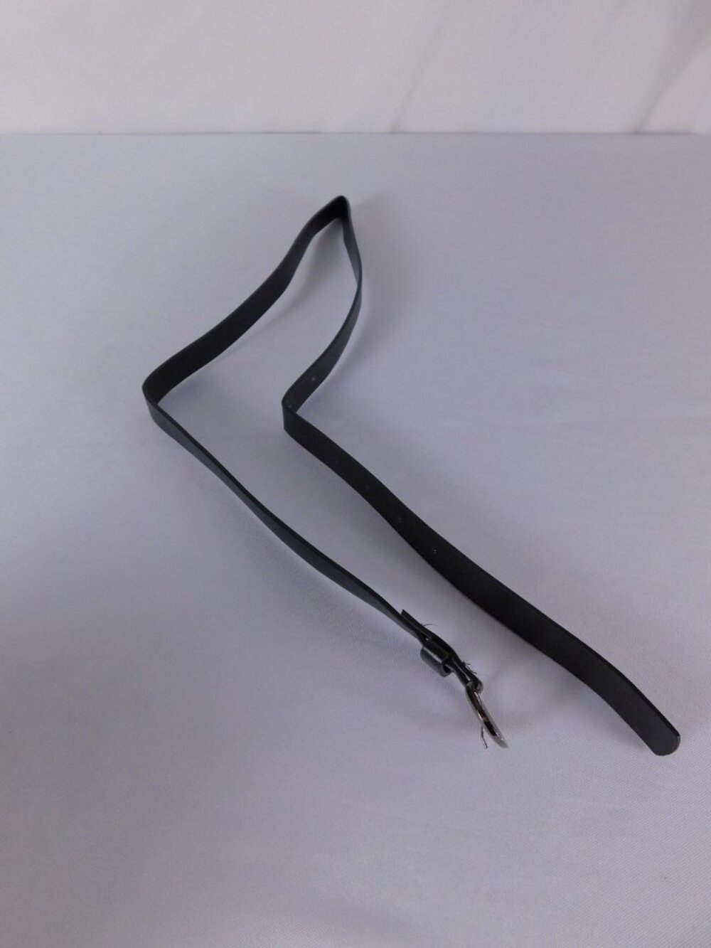 Belt Womens One Size Black Faux Leather Skinny Buckle Basic Adjustable